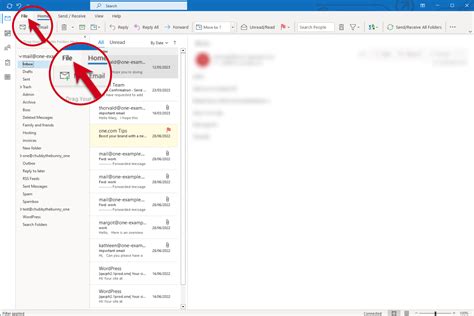 how to access setting in outlook