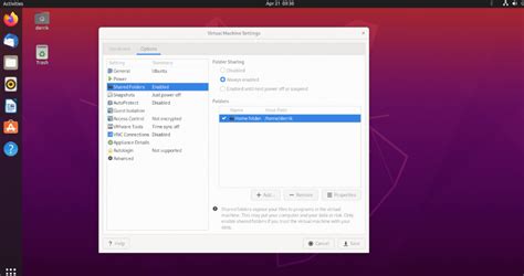 how to access shared folder in ubuntu vmware