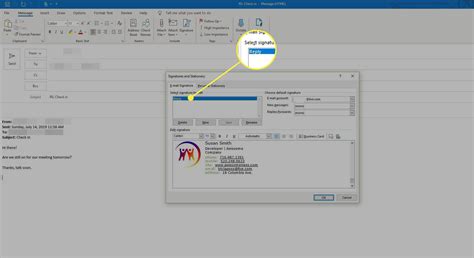 how to access signature settings in outlook