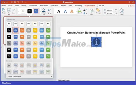 how to action button in powerpoint