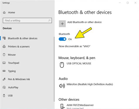how to activate bluetooth on pc windows 10