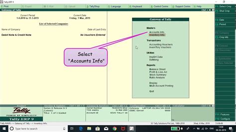 how to activate debit note and credit note in tally