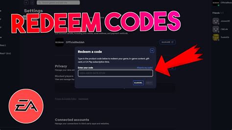 how to activate game code on ea app