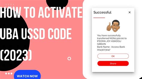 how to activate uba ussd code