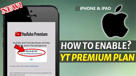 how to activate youtube premium in iphone