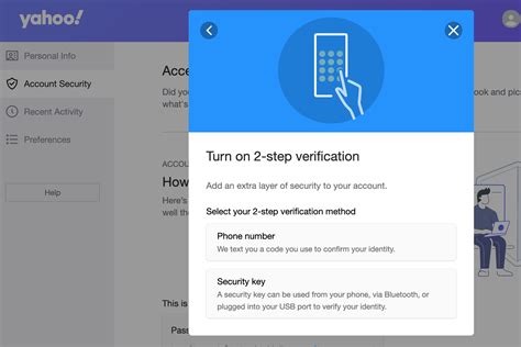 how to add 2 factor authentication to yahoo