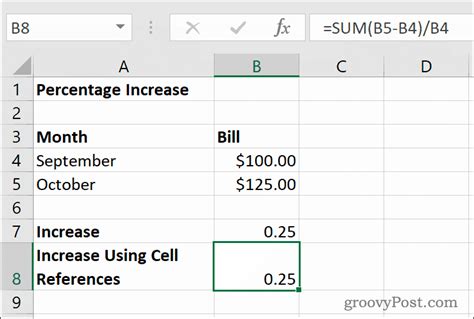 how to add 2 increase in excel