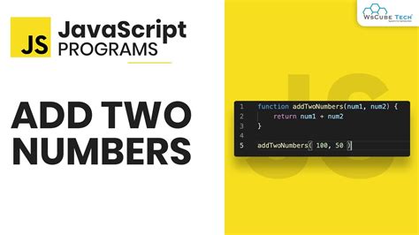 how to add 2 numbers in javascript w3schools