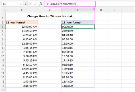 how to add 24 hour time in excel
