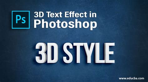 how to add 3d text in photoshop