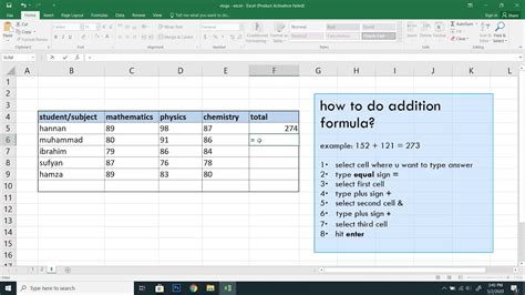 how to add 4.5 in excel