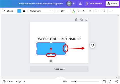how to add a background to text box in canva