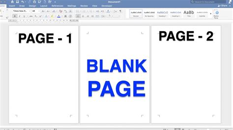 how to add a blank page in word without header