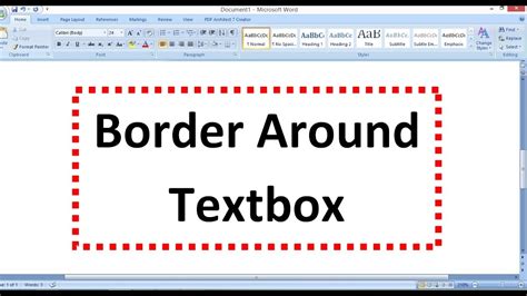 how to add a border around a text in word