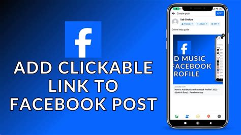 how to add a clickable link in facebook post