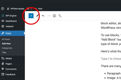 how to add a content block in wordpress