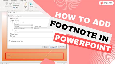 how to add a footnote to a slide in powerpoint
