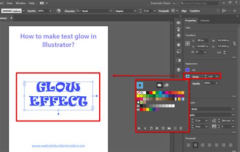 how to add a glow to text in illustrator