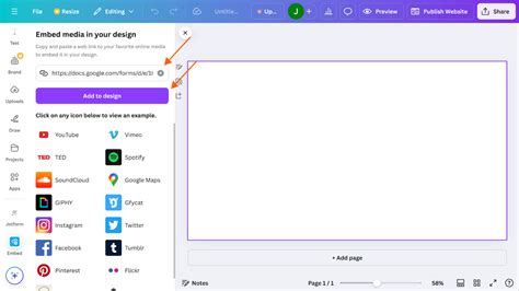 how to add a google form to canvas