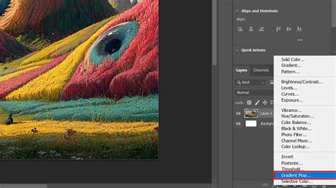 how to add a gradient map adjustment layer in photoshop