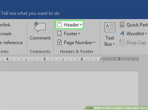 how to add a header in ms word
