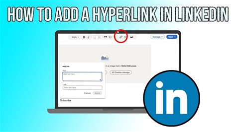 how to add a hyperlink to your linkedin post