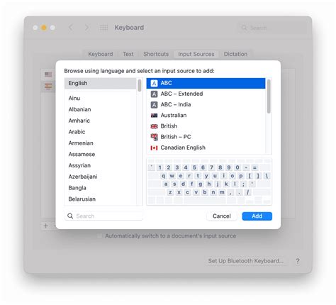 how to add a language to keyboard macbook