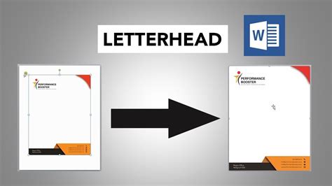 how to add a letterhead template in word