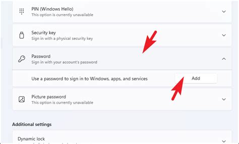 how to add a password to your computer windows 11