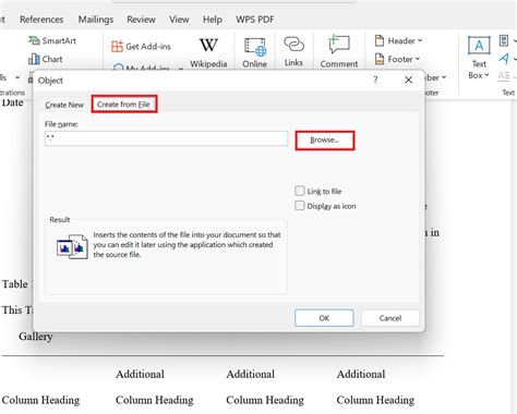 how to add a pdf to word document