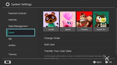 how to add a profile on nintendo switch