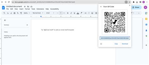 how to add a qr code to a google document