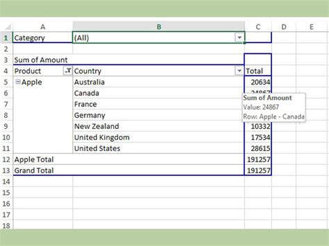 how to add a row in excel pivot table