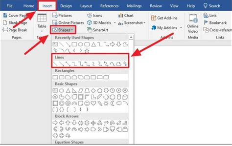 how to add a small horizontal line in word