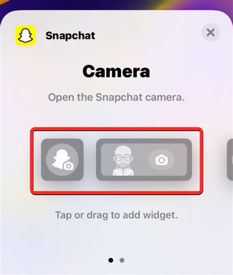how to add a snapchat widget
