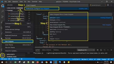 how to add a snippet in vs code