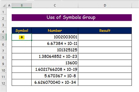 how to add a symbol before a number in excel