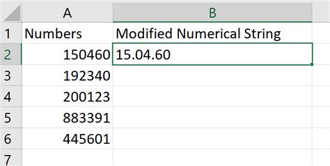 how to add a symbol between numbers in excel
