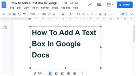 how to add a text box