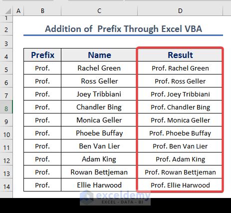 how to add a text prefix in excel