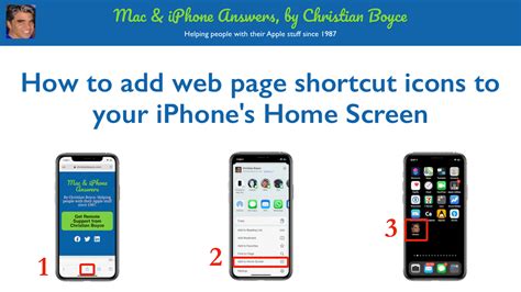 how to add a webpage shortcut to iphone home screen
