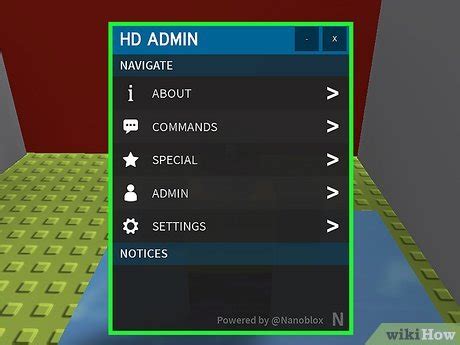 how to add admin commands to roblox game