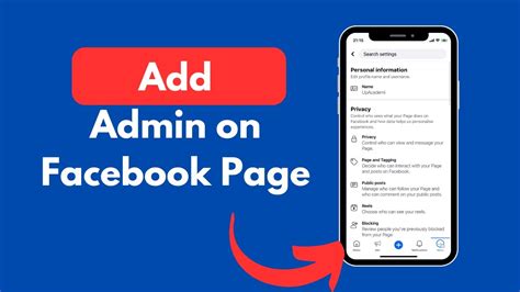how to add admin in fb page using mobile