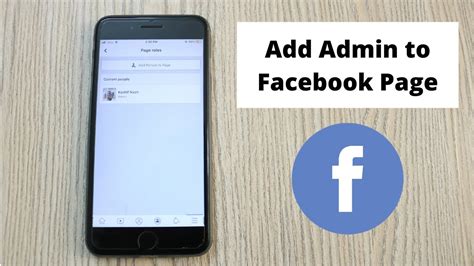 how to add admin on fb page iphone