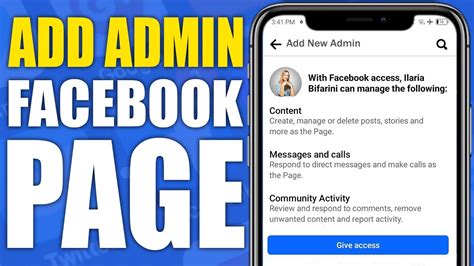 how to add admin to facebook page 2024 on iphone