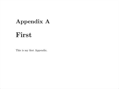 how to add an appendix to a latex document