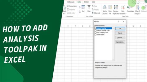 how to add analysis toolpak vba in excel mac