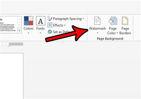 how to add and remove draft watermark in word