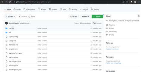 how to add angular project to github repository