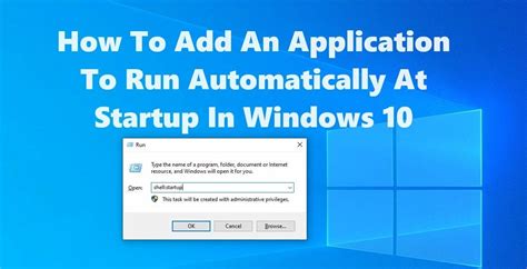 how to add application to windows 10 startup